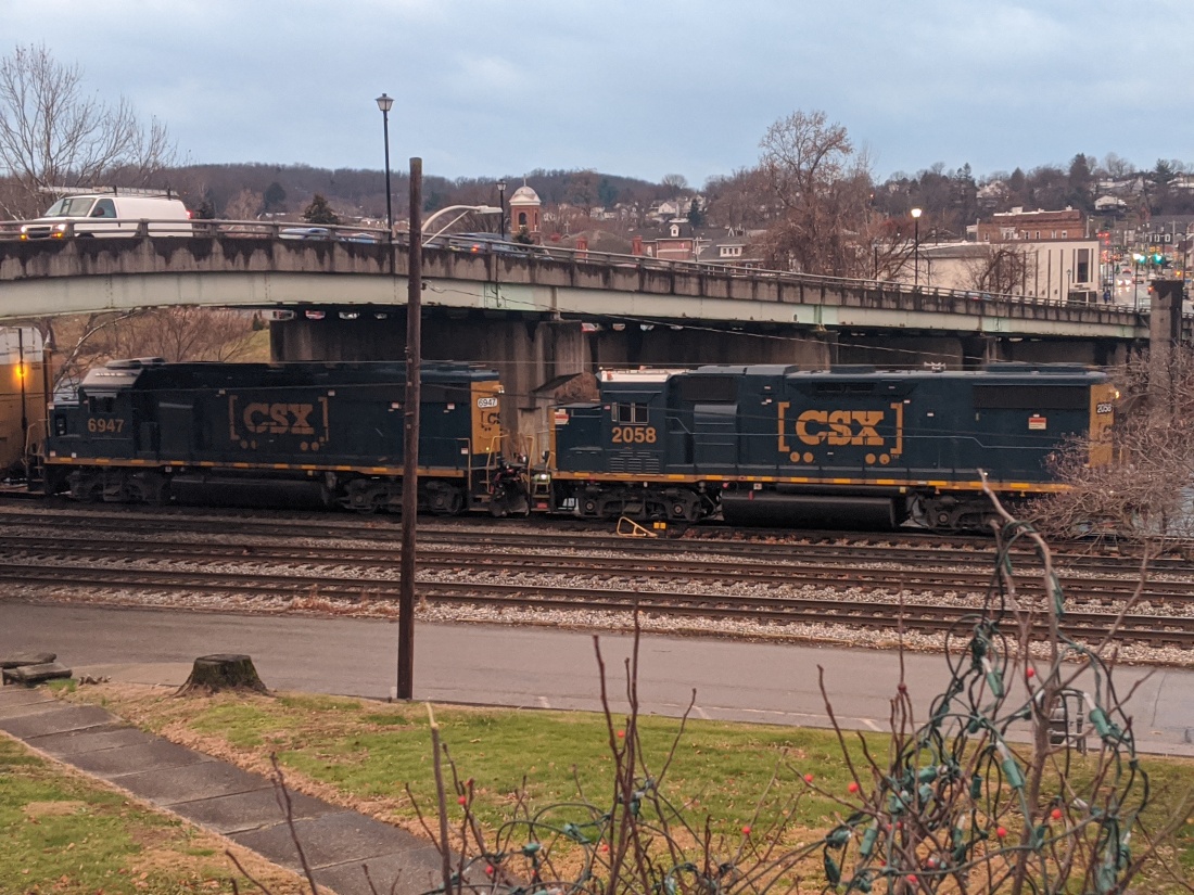 CSX Locomotives and Bridge