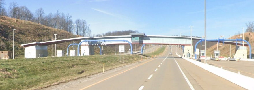 The Route 43 Searights Mainline Toll Barrier of the Mon-Fayette Expressway